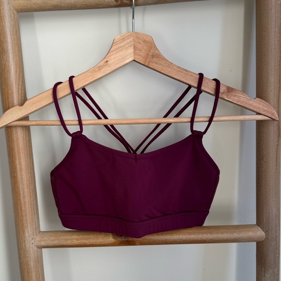 EUC Lululemon Make A Move Bra Red Grape 4 - Picture 6 of 10